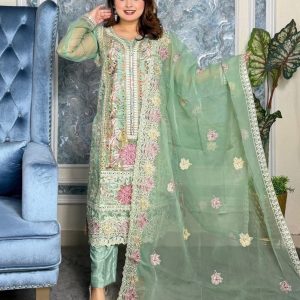 Pakistani Noor’s Unstitched party wear Code: 206