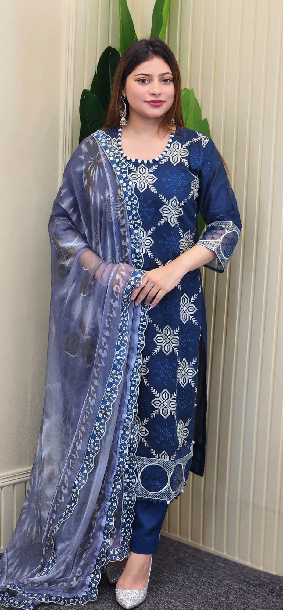 Cotton Unstitched Party Wear 119